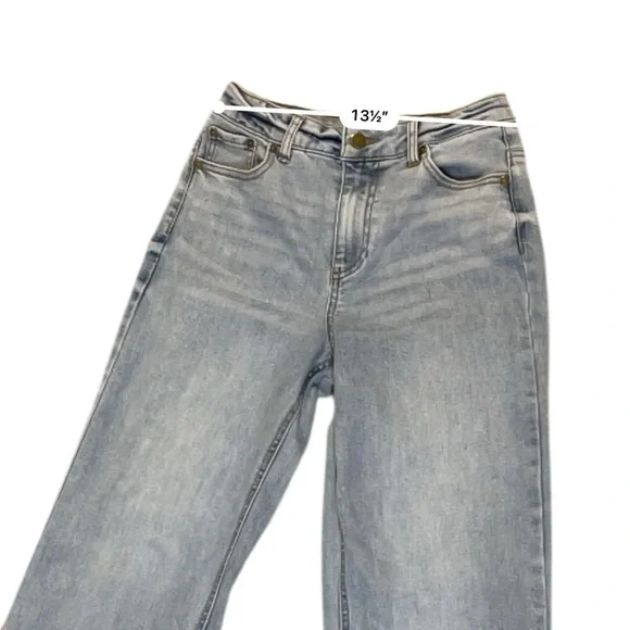 Oat New York high rise straight leg jeans 2 26 light wash - Picture 6 of 9
